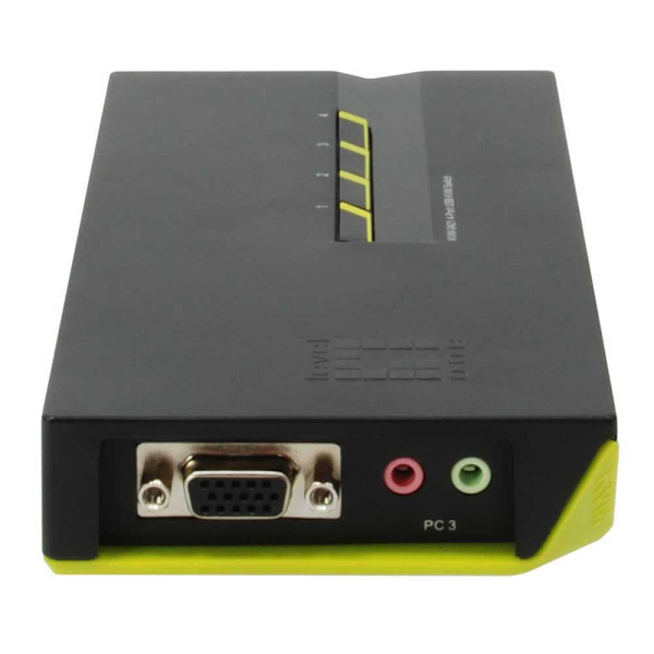 Level One Automatisk Skrivebordsskift Kvm-0421 Sort