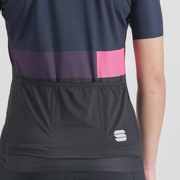 Sportful Kortärmad Tröja Snap Blå,Grå S Kvinna