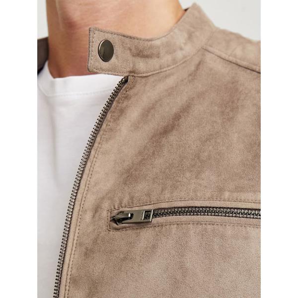 Jack & Jones Dylan Biker Læderjakke Beige L Mand
