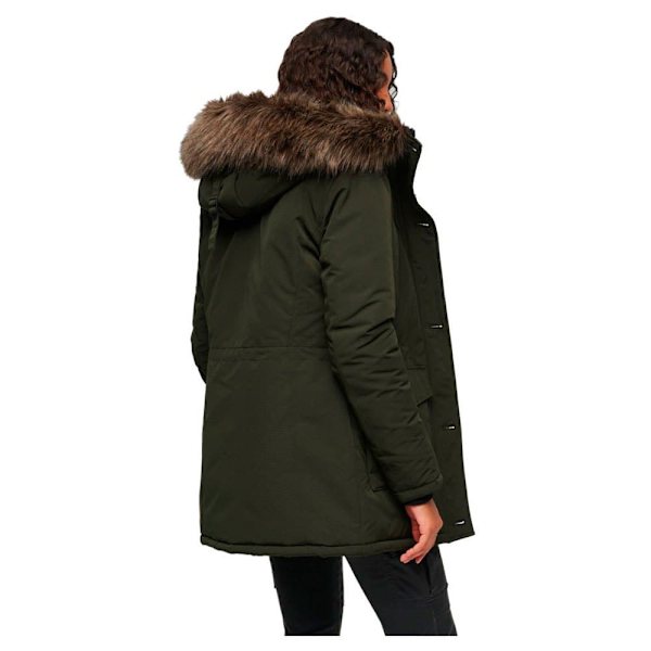 Superdry Parka Everest Faux Fur Grøn XS Kvinde