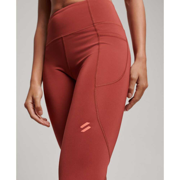 Superdry Mesh Full Length Leggings Brun XL Kvinde