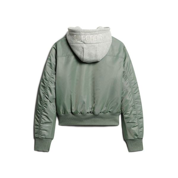 Superdry Bomberjacka W5011654a Grönt XL Kvinna