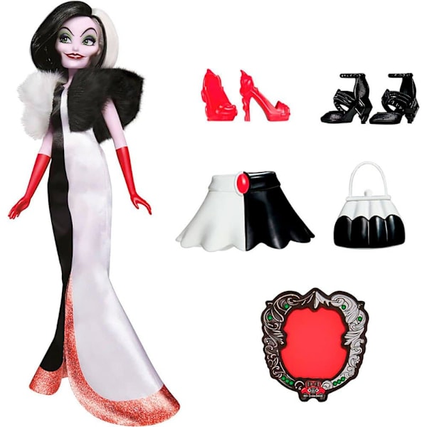 Hasbro Disneyskurkar Cruella De Vil 101 Dalmatiner Docka Rosa