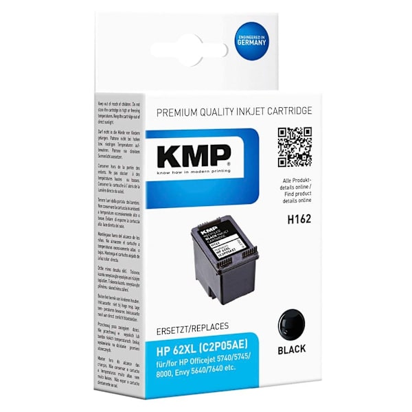 Kmp Blækpatron H162 Hp C2p05ae 62 Xl Sort