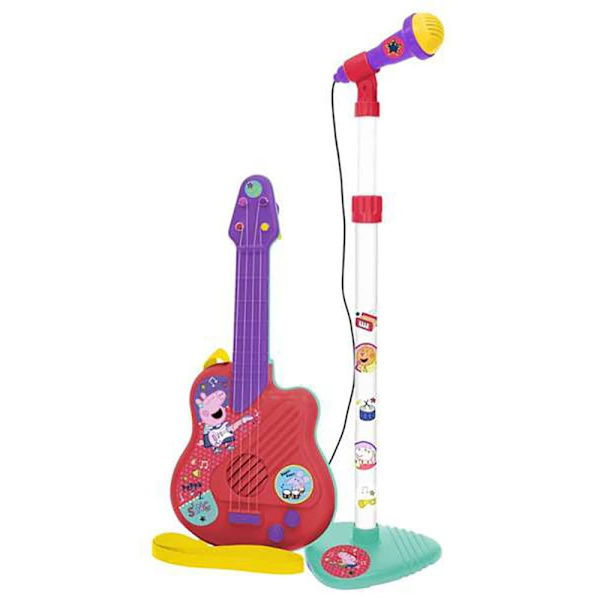 Reig Musicales Seisova Kitara Ja Mikrofoni Peppa Pig 60x30x17 Cm 30 Säädettävä Korkeus Kirkas
