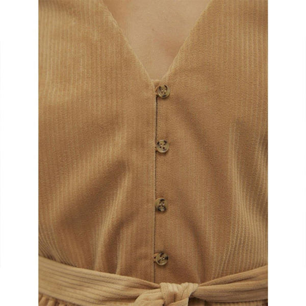 Vero Moda Langærmet Kjole Linda Beige L Kvinde