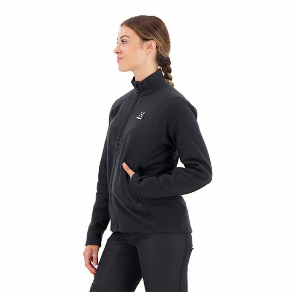 Haglofs Fuld Lynlå Sweatshirt Buteo Mid Sort S Kvinde
