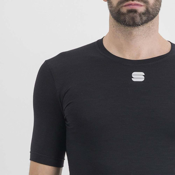 Sportful Lyhythihainen Pohjakerros Merino Layer Musta XL Mies
