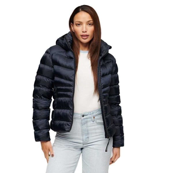 Superdry Fuji Quilt Padded Jakke Sort XL Kvinde