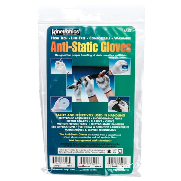 Kinetronics Antitstatic Gloves Asg-m Hvid