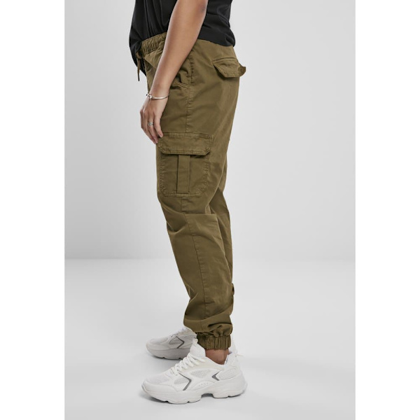 Urban Classics High Waist Cargo Jogging Bukser Grøn 3XL Kvinde