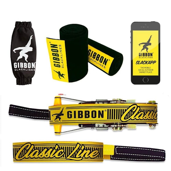 Gibbon Slacklines Classic Line Xl Treewear Keltainen 25 m