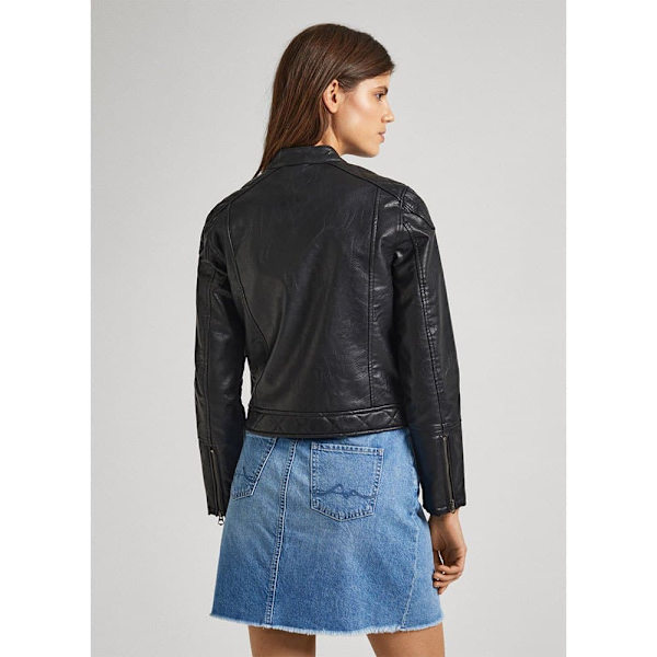 Pepe Jeans Stazie Læderjakke Sort XS Kvinde