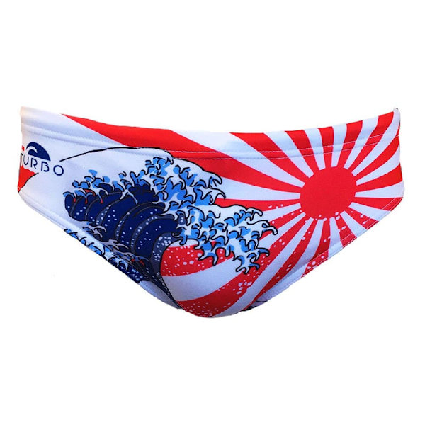 Turbo Svømning Kort Japan Kanji Rød,Blå 4XL Mand