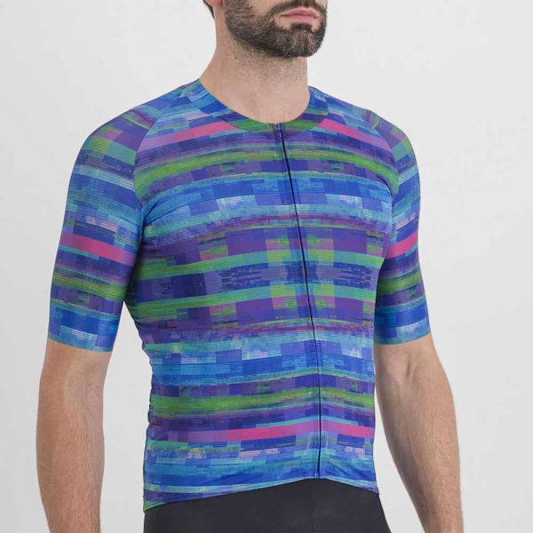 Sportful Kortärmad Tröja Glitch Blå XL Man