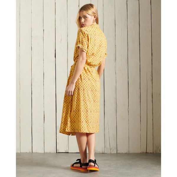 Superdry Klänning Printed Orange S Kvinna
