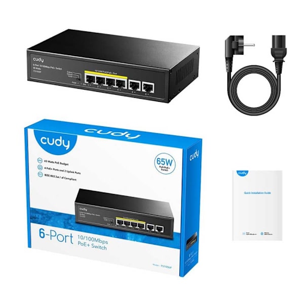 Cudy Växla Fs1006p Poe 60w Svart