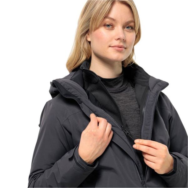 Jack Wolfskin Moonrise Fz Jakke Sort L Kvinde