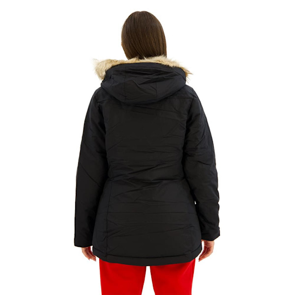 Adidas Paveric Fur Parka Svart M Kvinna