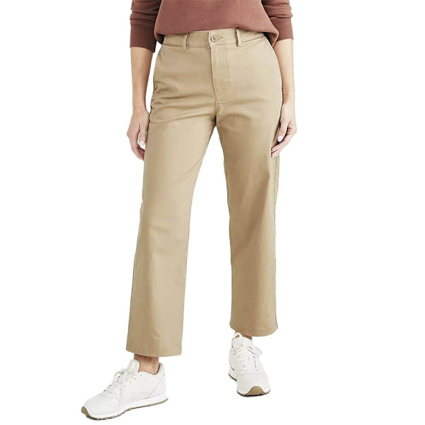 Dockers Byxor Med Hög Midja Beige 26 Kvinna