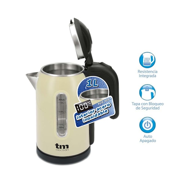 Tm Electron Kedel Tmpkt010c 1l 1500w Søvfarvet One Size / EU Plug
