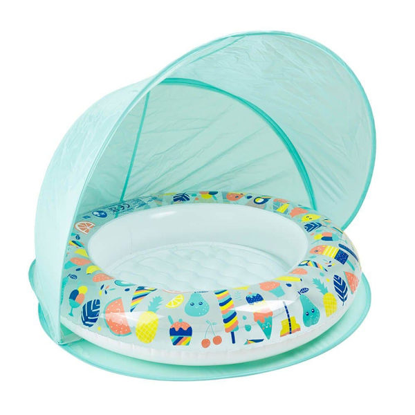 Eurekakids Uppblåsbar Babypool Med Hej Sommar Parasoll-