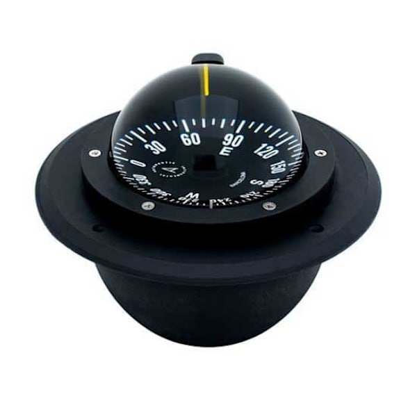Autonautic Instrumental Flush Mount Kompas Fladt Kort Med Dæksel C12plus-0020 Sort
