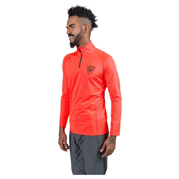Rossignol New Hero Classique Fleece Med Halv Dragkedja Röd S Man