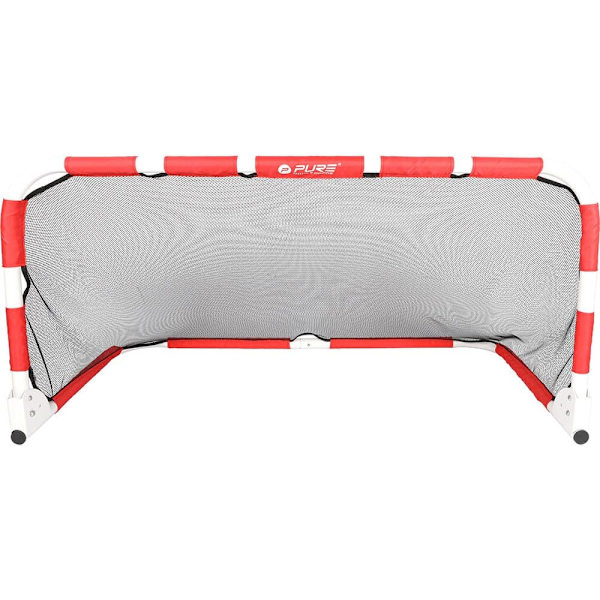 Pure2improve Foldbart Fodboldmål Rød,Hvid 120 x 60 x 60 cm