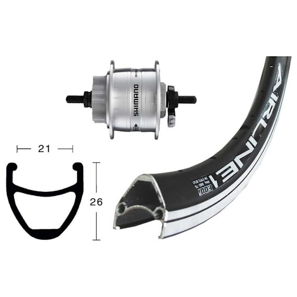 Wiener Rodi Airline 1 28´´ Disc Dynamo Dh3d32 Forhjul Søvfarvet 12 x 100 mm