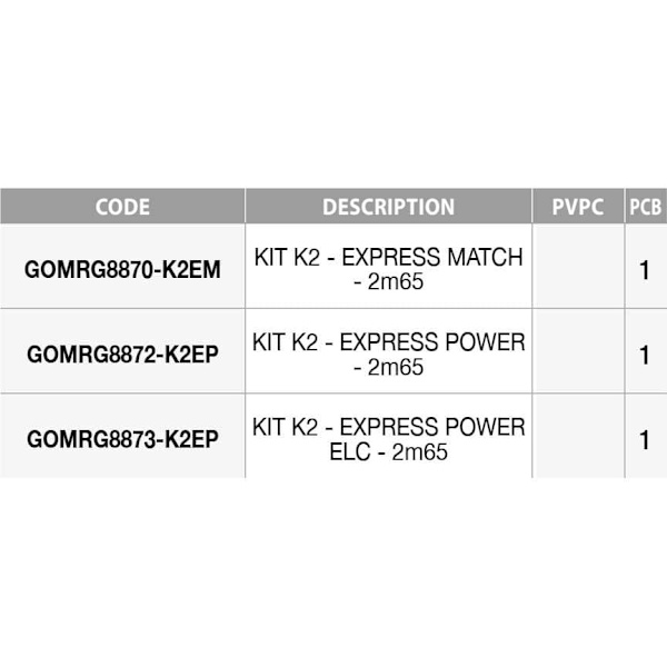 Garbolino Utrustning K2 Express Power Elc Silver 2.65 m