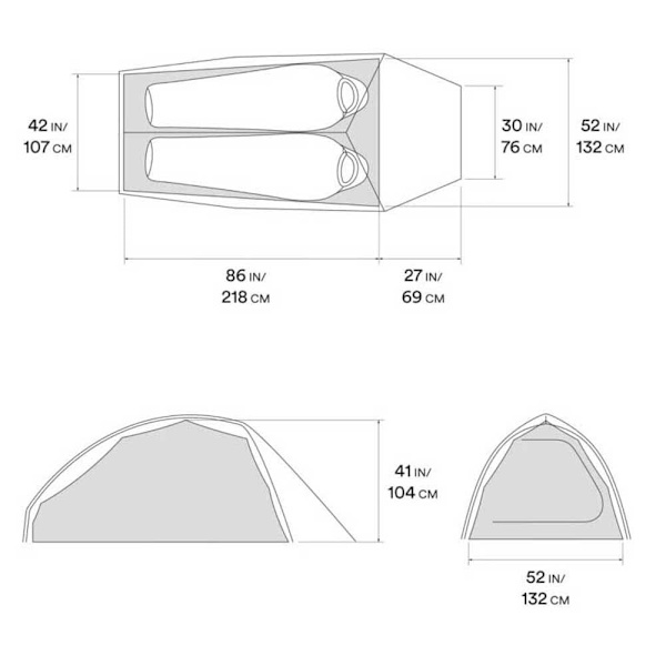Mountain Hardwear Nimbus Ul 2p Grå 2 Places