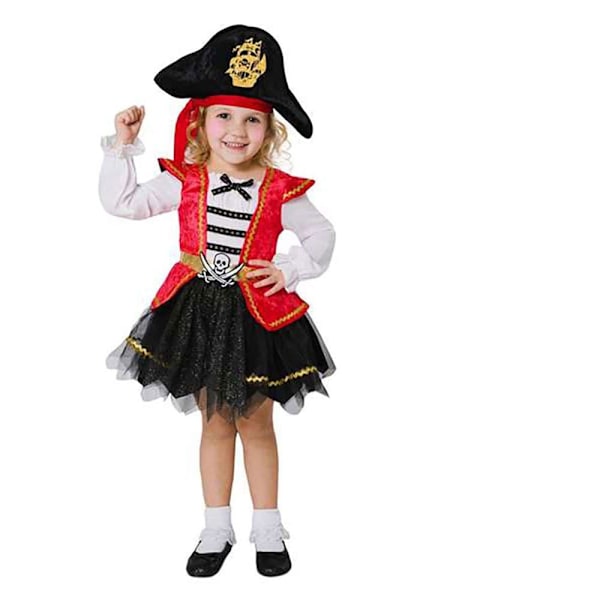 Viving Costumes Caribisk Pirat Kostume Rød 3-4 Years