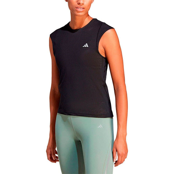Adidas Kortärmad T-shirt Fast Svart S Kvinna