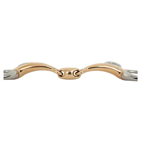 Br Kaksoisnivel Baucher Anatominen Soft Contact 14 Mm Snaffle Kultainen 13.5 cm