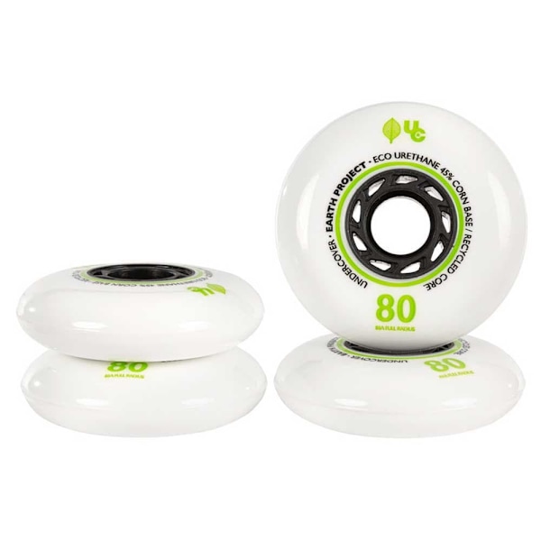Undercover Wheels Earth 88a 4 Enheder Hjul Hvid 80 mm