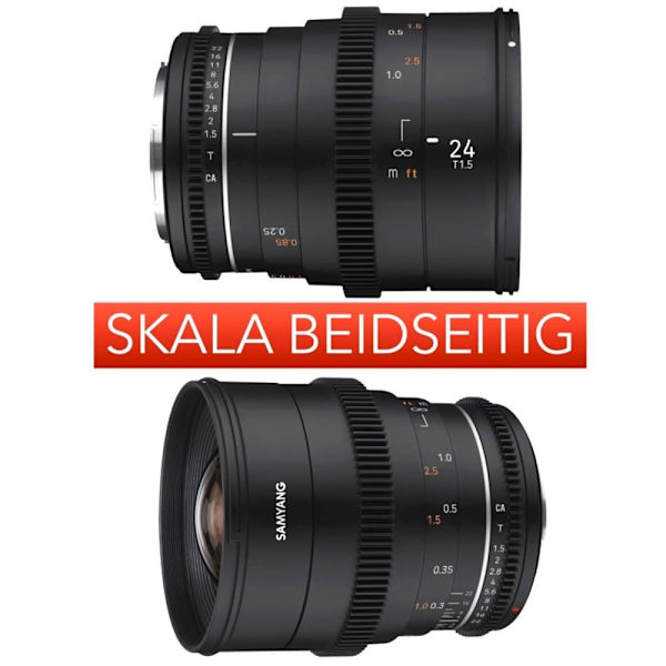 Samyang Mf 24 Mm T1.5 Vdslr Mk2 Sony E Sort