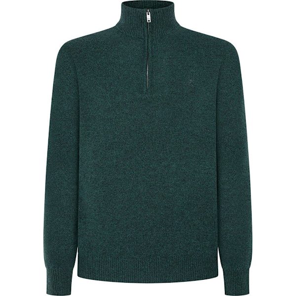Hackett Lambswool Halv Dragkedja Tröja Grönt XL Man