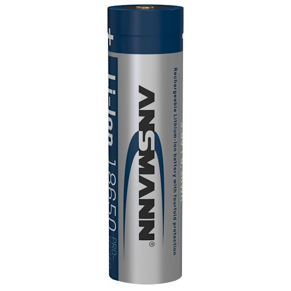 Ansmann Li-ion 18650 3400mah 3.6v Micro-usb 1307-0003 Batterier Blå,Søvfarvet