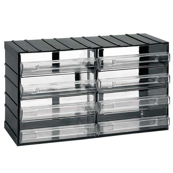 Artplast Cassettiere Med 8 38.2x14.8x23 Cm 38.2x14.8x23 Cm Byrå Svart