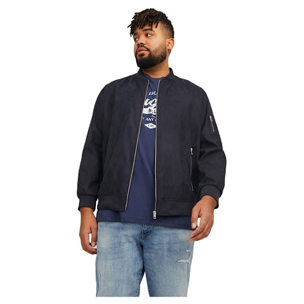 Jack & Jones Jakke Rocky Faux Suede Sort 4XL / Regular Mand