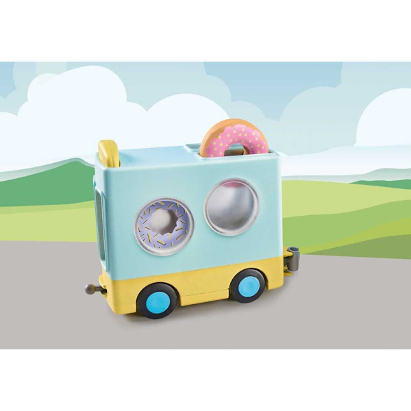Playmobil Donut Truck Construction Game 1.2.3 Blå