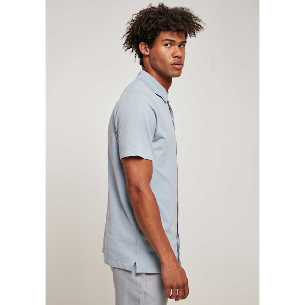 Urban Classics Kortærmet Skjorte Knitted Blå 2XL Mand