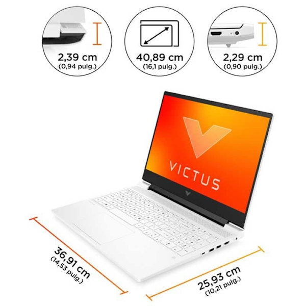 Hp Gaming Bærbar Computer Victus 16-s0009ns 16´´ R7-7840hs/16gb/512gb Ssd/rtx 4050  Spanish QWERTY