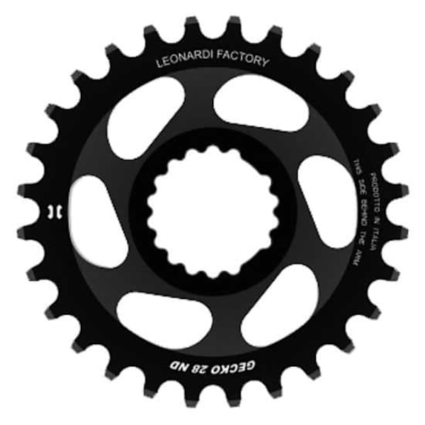 Leonardi Racing Oval Kædering Med Direkte Montering Gecko Track Rotor Rex 1/2 Sort 32t