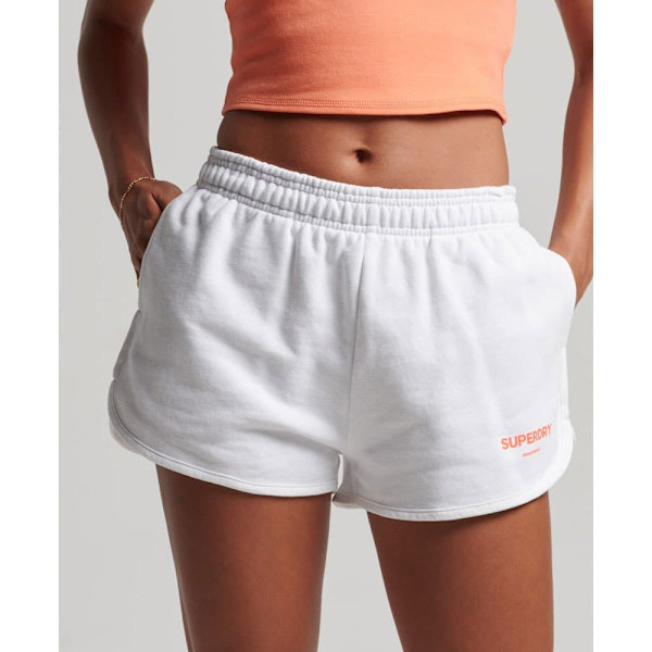 Superdry Shorts Code Core Sport Sweatshort Vit L Kvinna