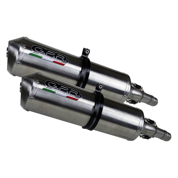 Gpr Exhaust Systems Ljuddämpare Satinox Dual Slip On V-strom Dl 1000 02-13 Homologated Silver