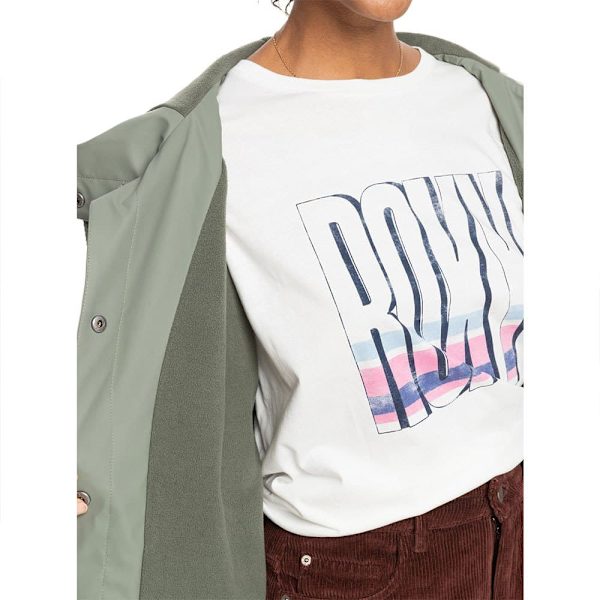 Roxy Jacka Rain Dance Pola Grönt L Kvinna