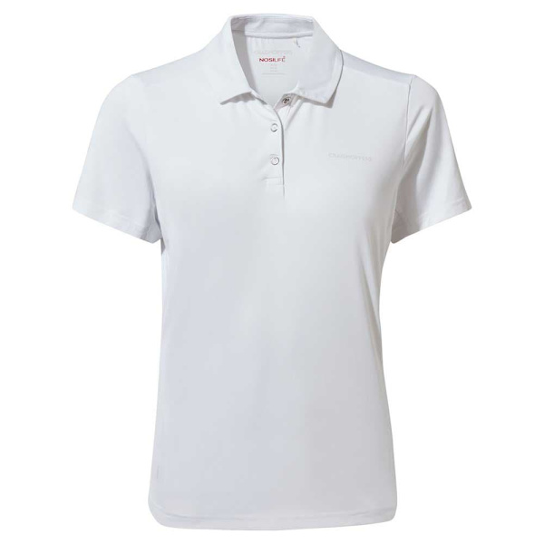 Craghoppers Kortærmet Poloshirt Nosilife Pro Hvid 8 Kvinde