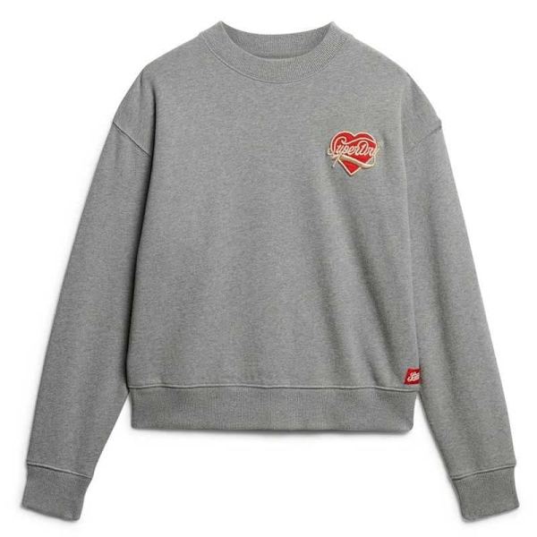 Superdry Workwear Embroiderer Loose Tröja Grå S Kvinna